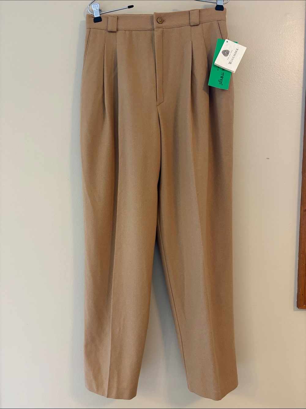 Vintage Fundamental Things 100% Wool Camel Pants Size 10 Petite NWT - Picture 2 of 9